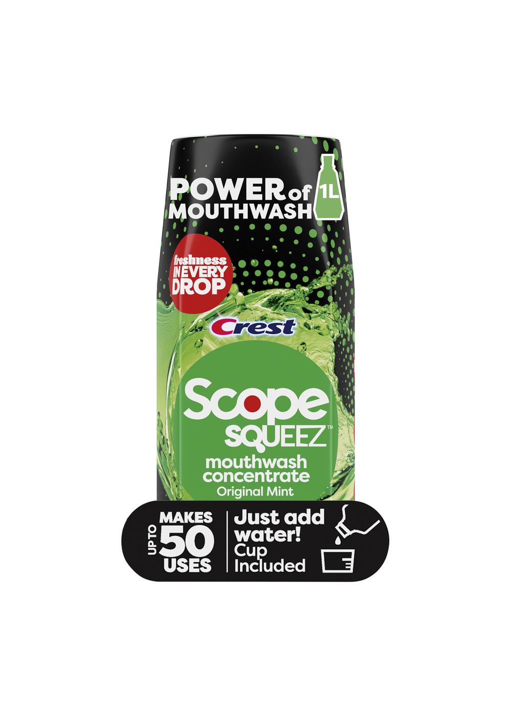 Crest Scope Squeez Mouthwash Concentrate Original Mint Shop