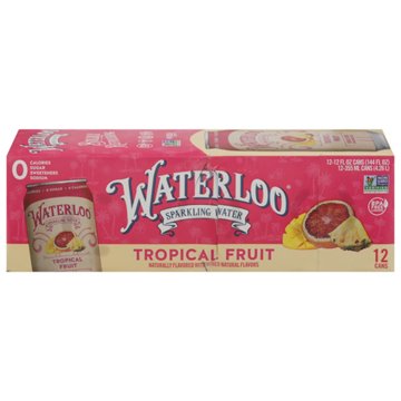 Waterloo Tropical Fruit Sparkling Water 12 pk Cans