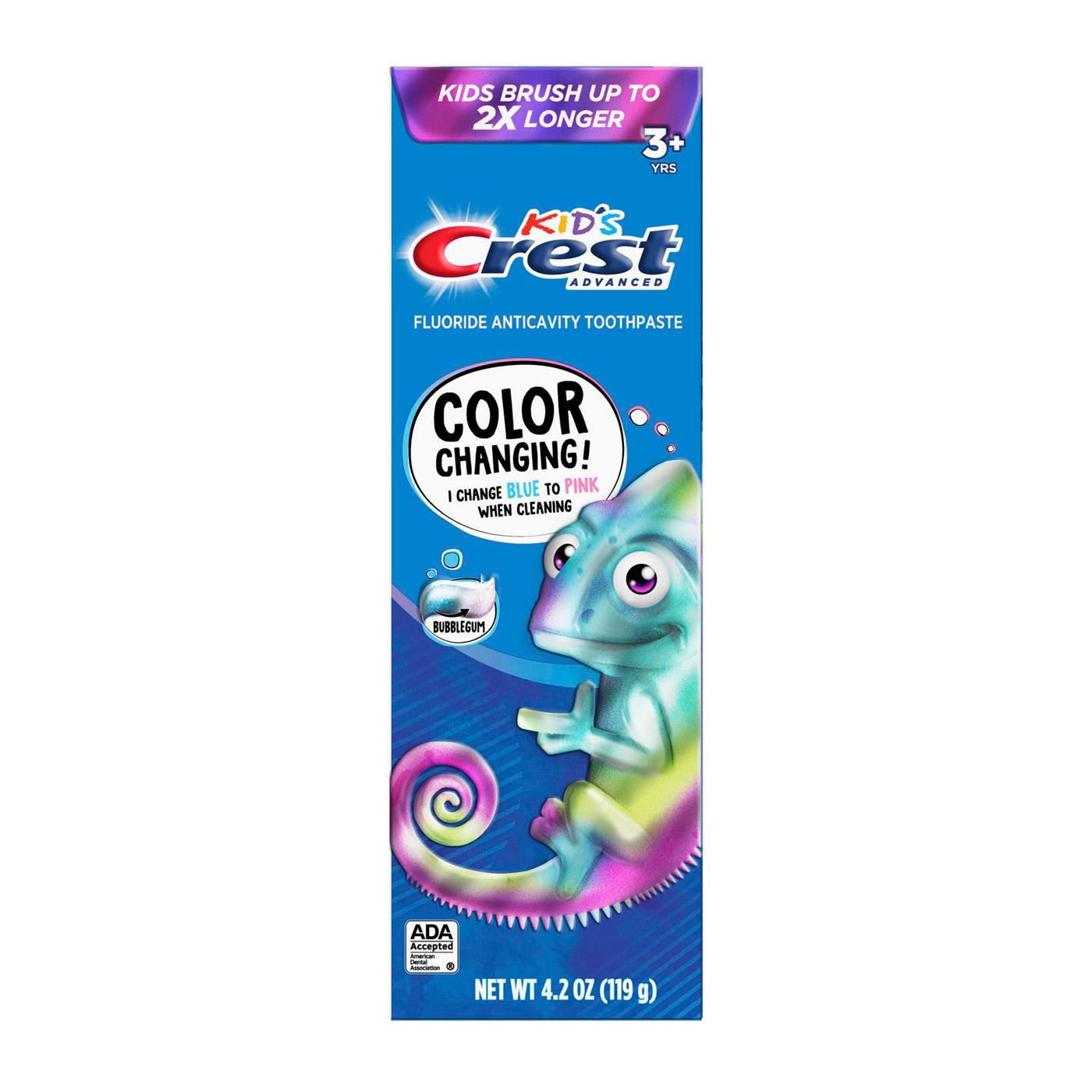Crest Kid's Advanced Color Changing Toothpaste - Bubblegum; image 1 of 6