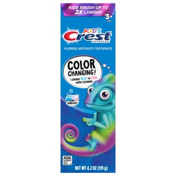 Crest Kid's Advanced Color Changing Toothpaste - Bubblegum, 4.2 oz