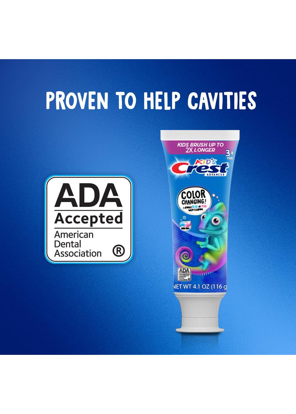 Crest Kid's Advanced Color Changing Toothpaste - Bubblegum; image 4 of 6
