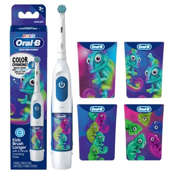 Oral-B Kid's Electric Battery Powered Toothbrush, Extra Soft Bristles