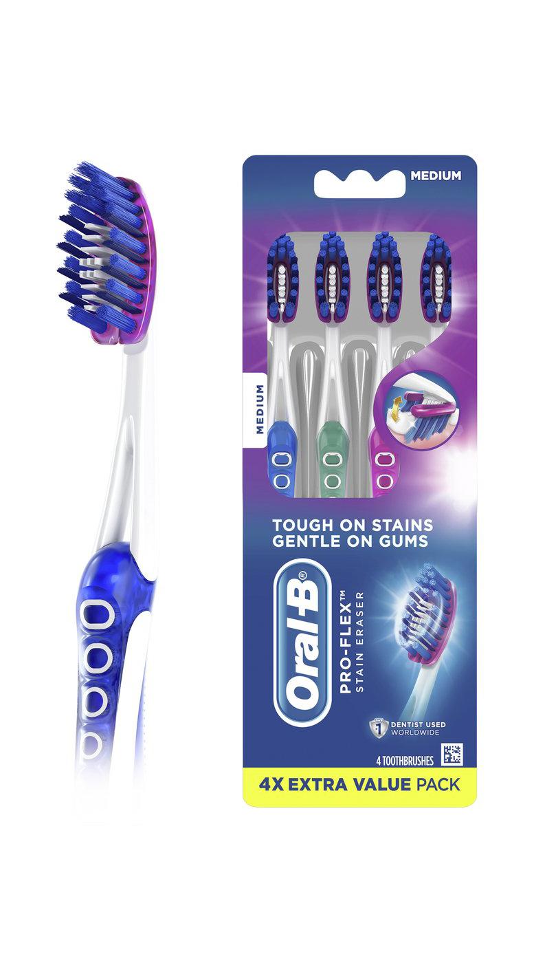 Oral-B 3D White Pro-Flex Stain Eraser Toothbrushes - Medium; image 3 of 9