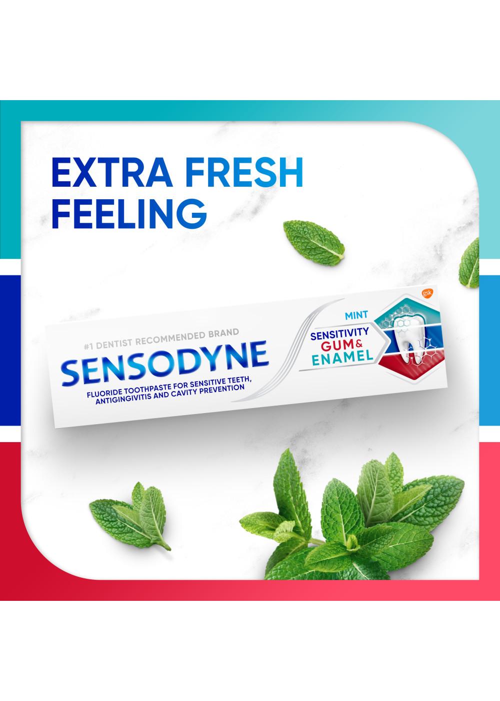 Sensodyne Sensitivity Gum & Enamel Fluoride Toothpaste - Mint; image 5 of 10