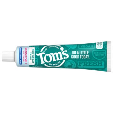 Tom's of Maine Sensitive + Whitening Toothpaste - Refreshing Mint