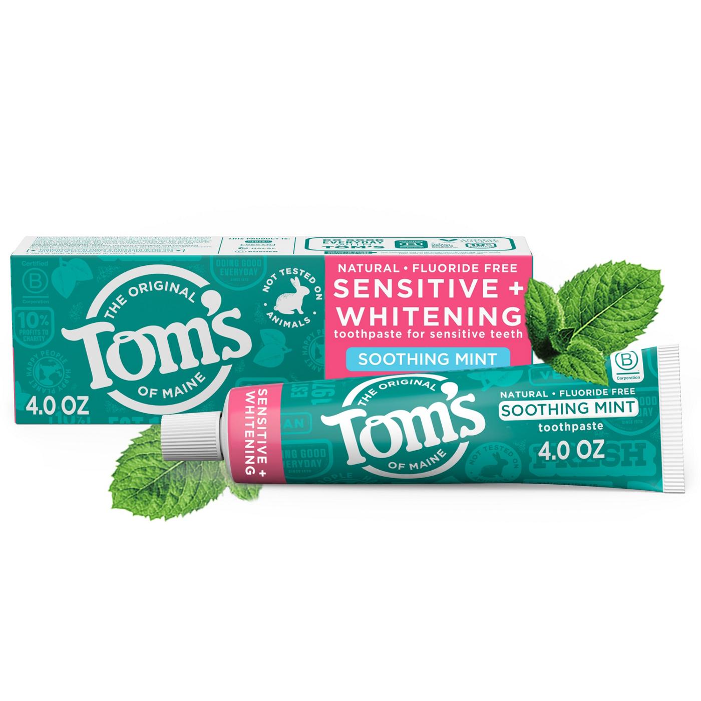 Tom's of Maine Sensitive + Whitening Toothpaste - Soothing Mint; image 8 of 9