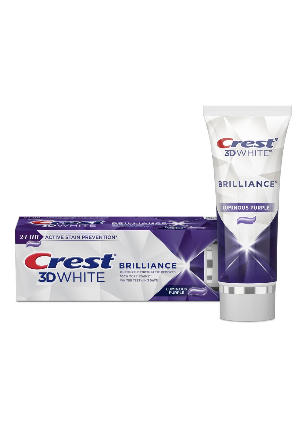 Crest 3D White Brilliance Toothpaste Luminous Purple Shop