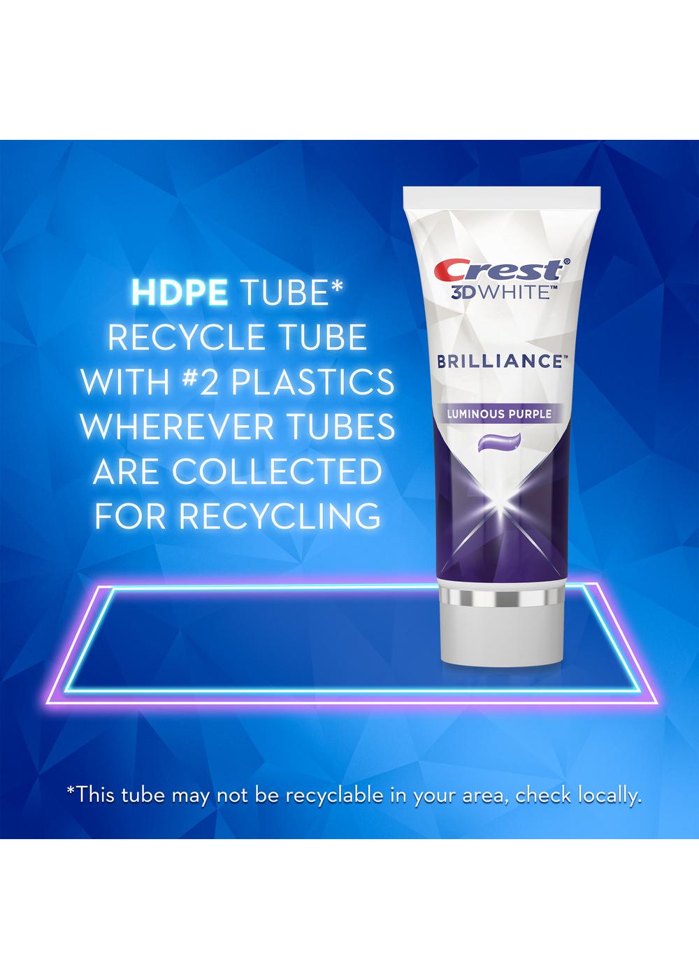 Crest 3D White Brilliance Toothpaste - Luminous Purple; image 9 of 10