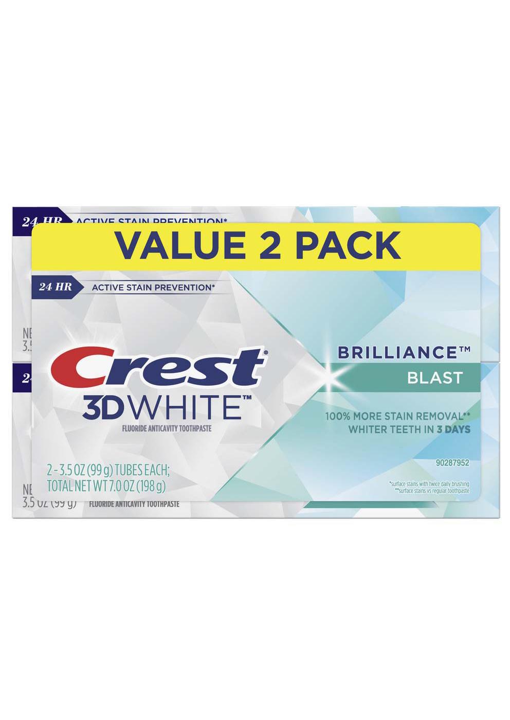 Crest 3D White Brilliance Toothpaste - Blast, 2 Pk; image 1 of 10