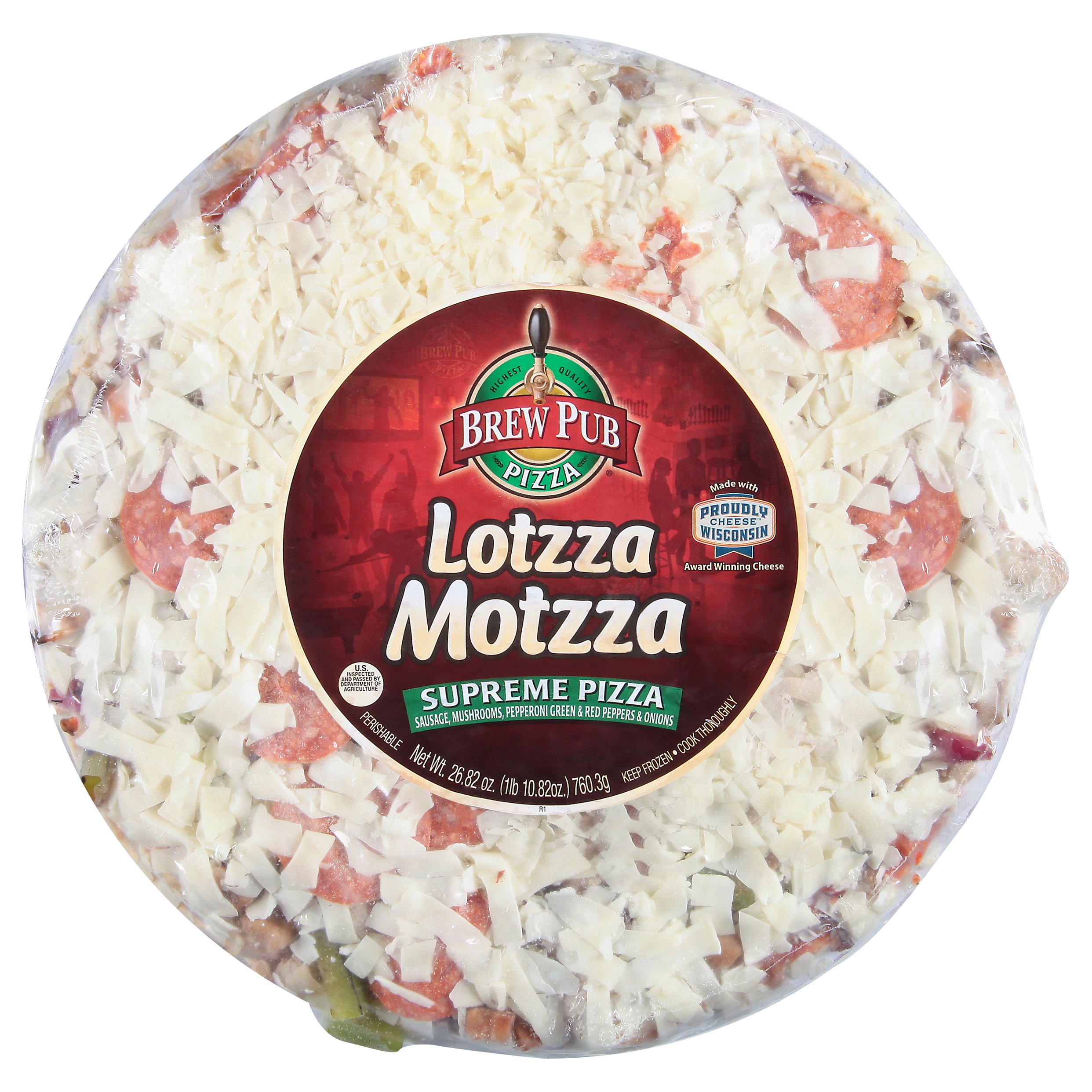 Brew Pub Frozen Pizza Lotzza Motzza Supreme Shop Pizza at HEB