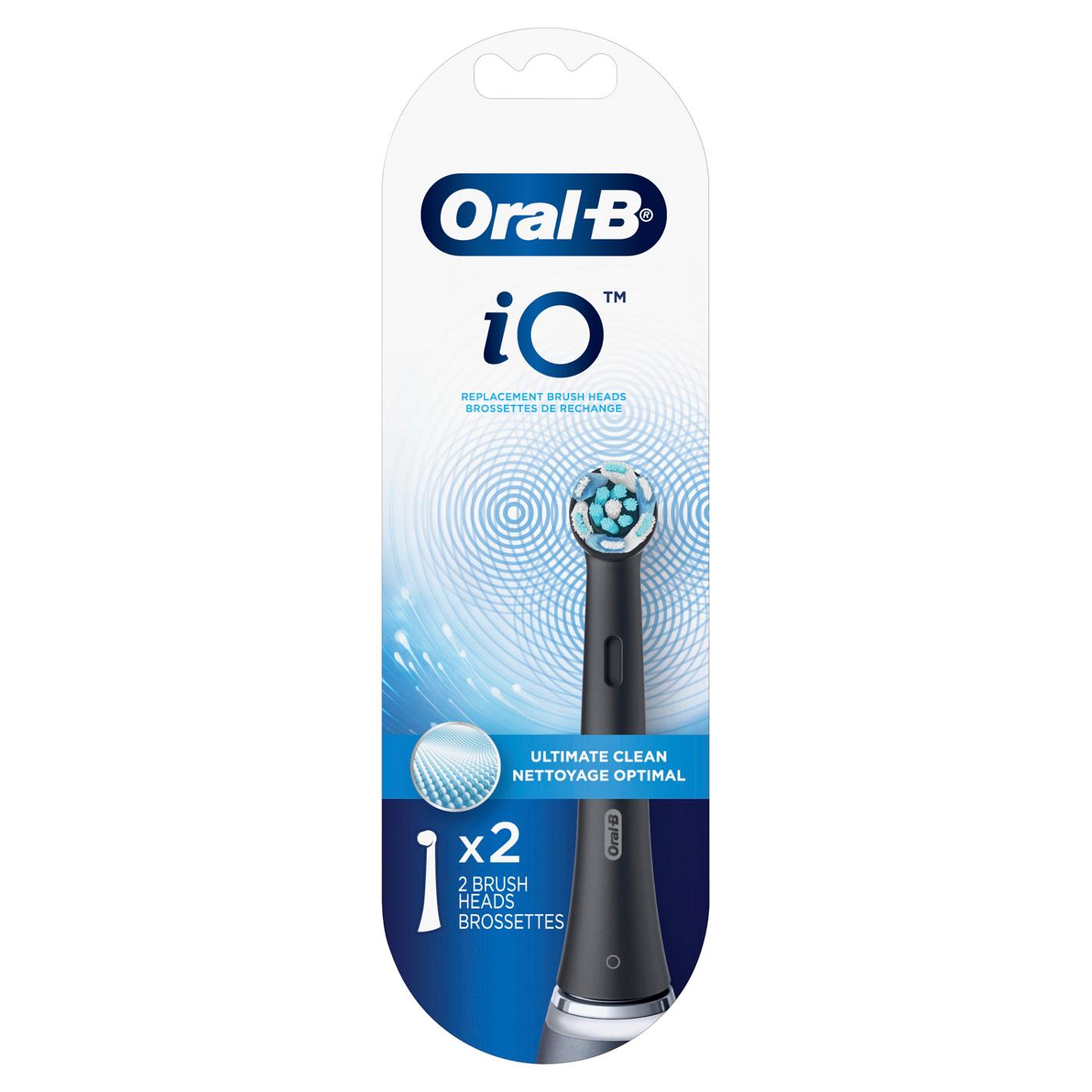 Oral-B iO Ultimate Clean Replacement Brush Heads, Black, 2ct; image 9 of 10