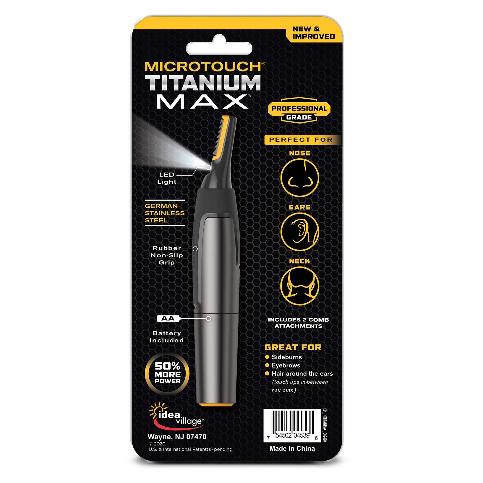  Micro Touch Titanium MAX Lighted Personal Trimmer : Beauty &  Personal Care