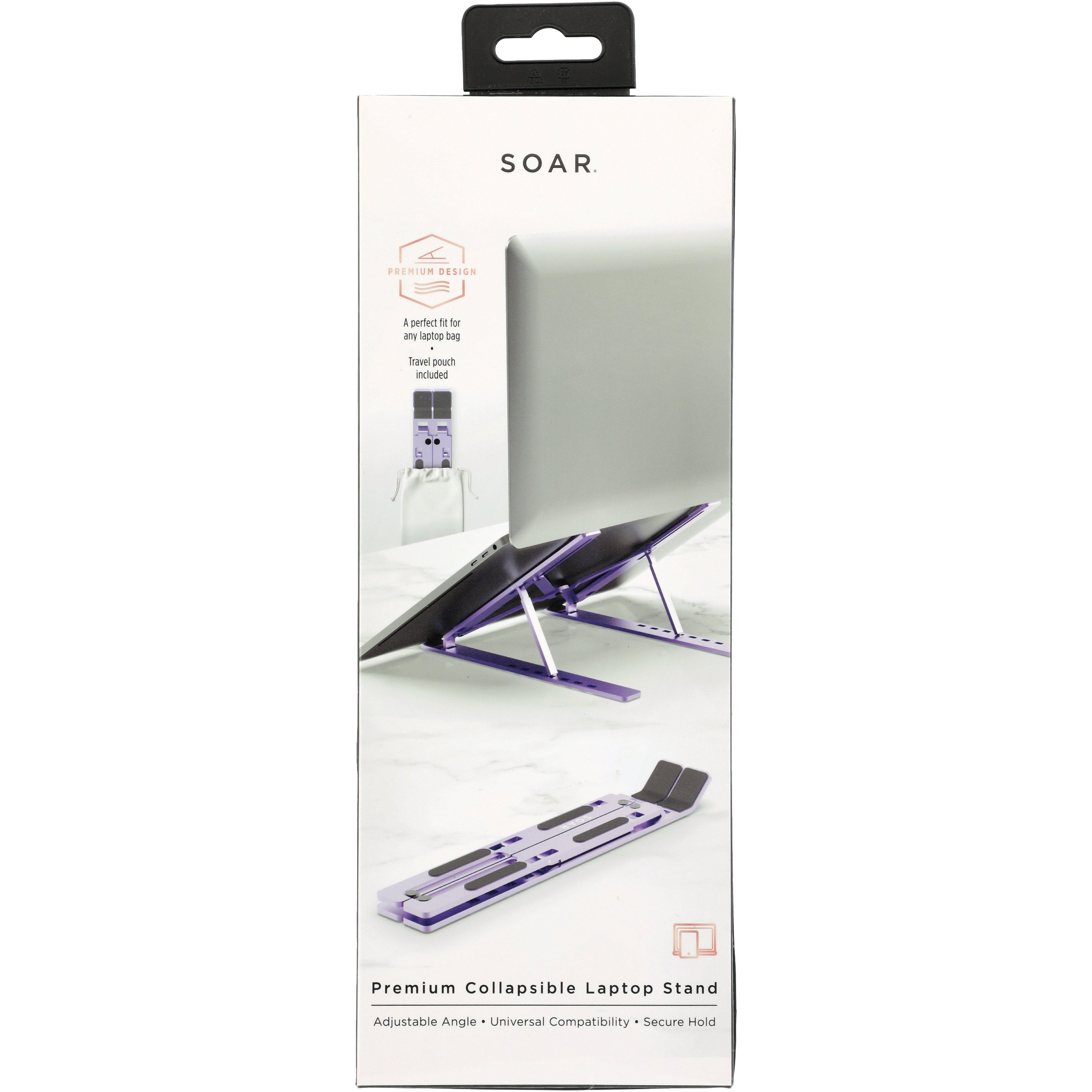 Soar Premium Collapsible Laptop Stand with Pouch Lavender Shop