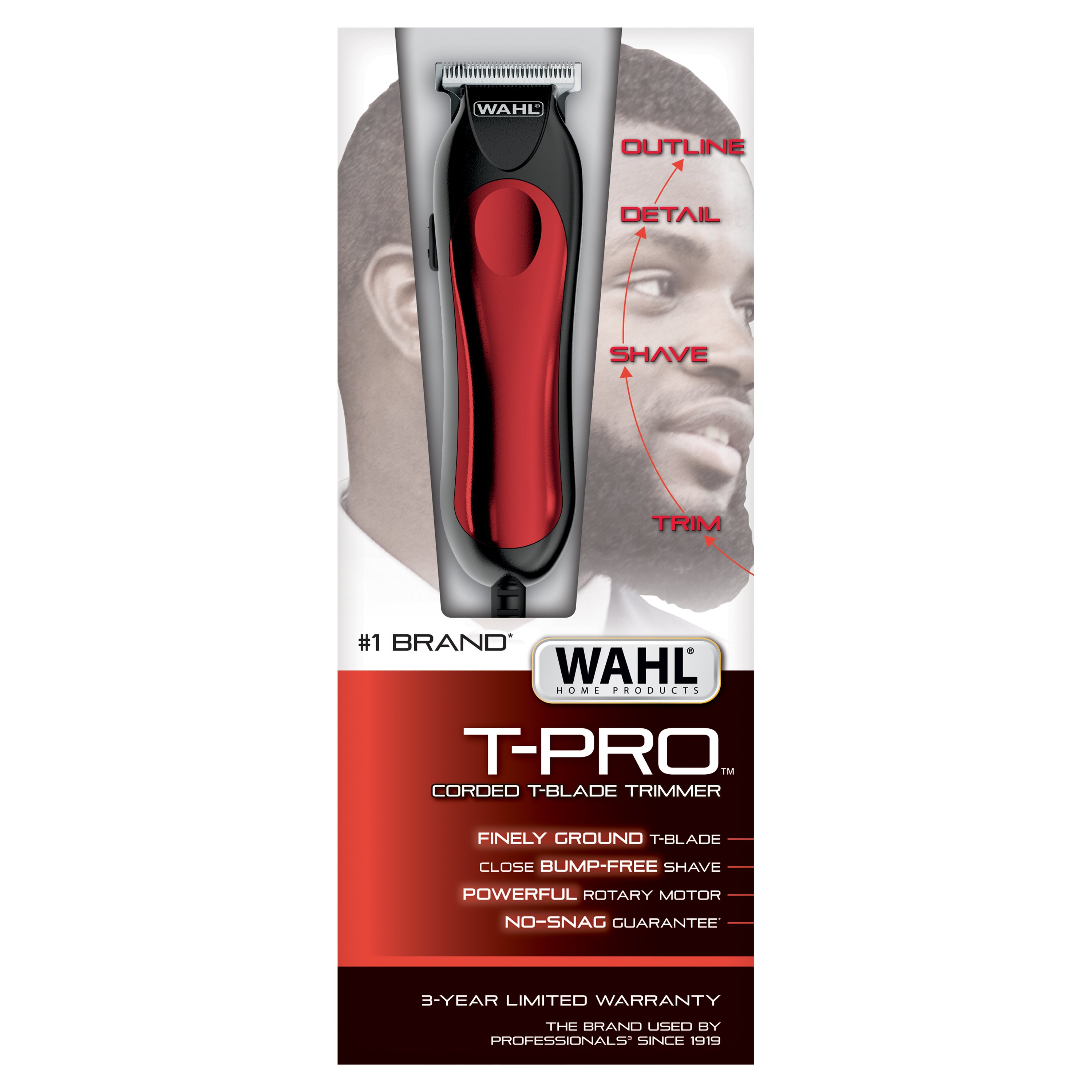 Wahl Detailer Corded Trimmer - Hair Health & Beauty