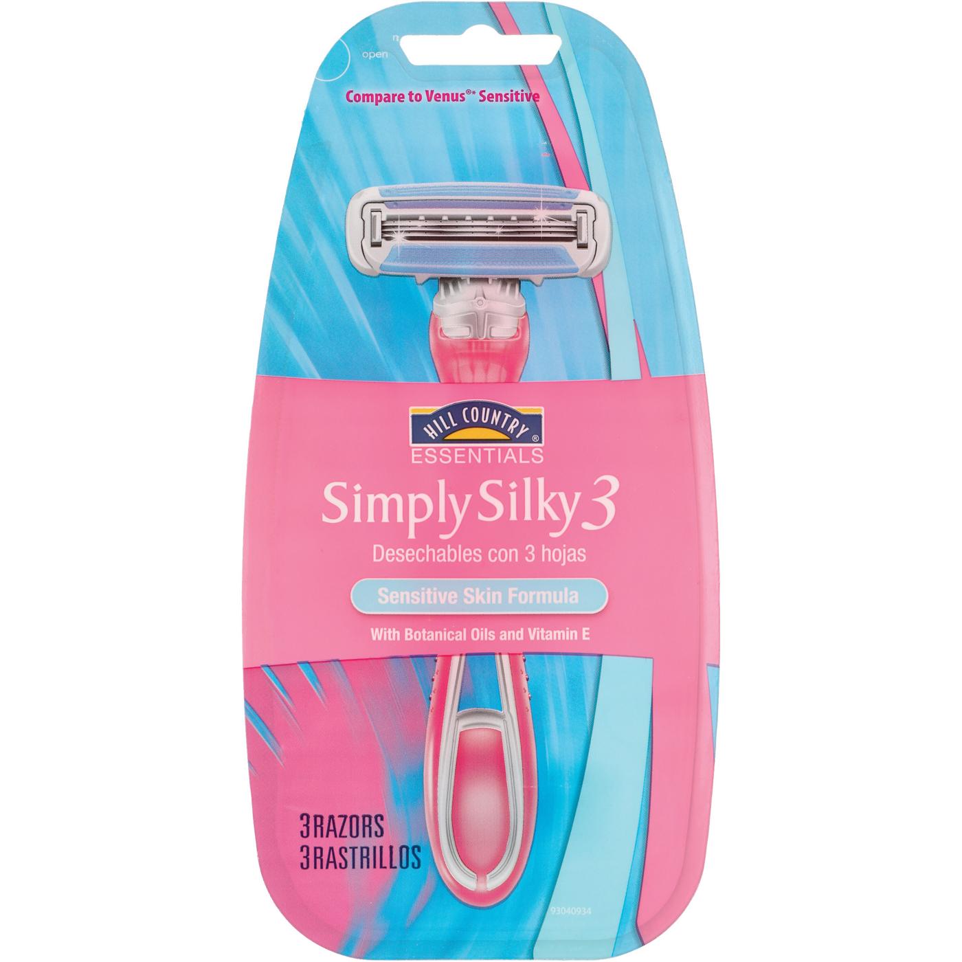 Hill Country Essentials Simply Silky Disposable Razors; image 1 of 6
