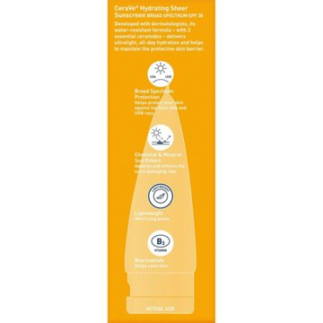 CeraVe Hydrating Sheer Face & Body Sunscreen - SPF 30