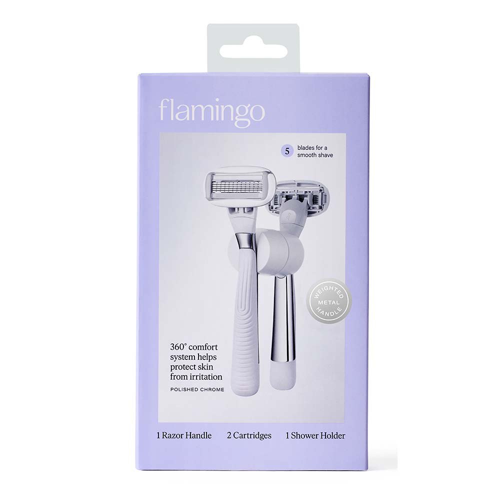 Flamingo Razor System Chrome 5 Blade Shop Razors & Blades at HEB