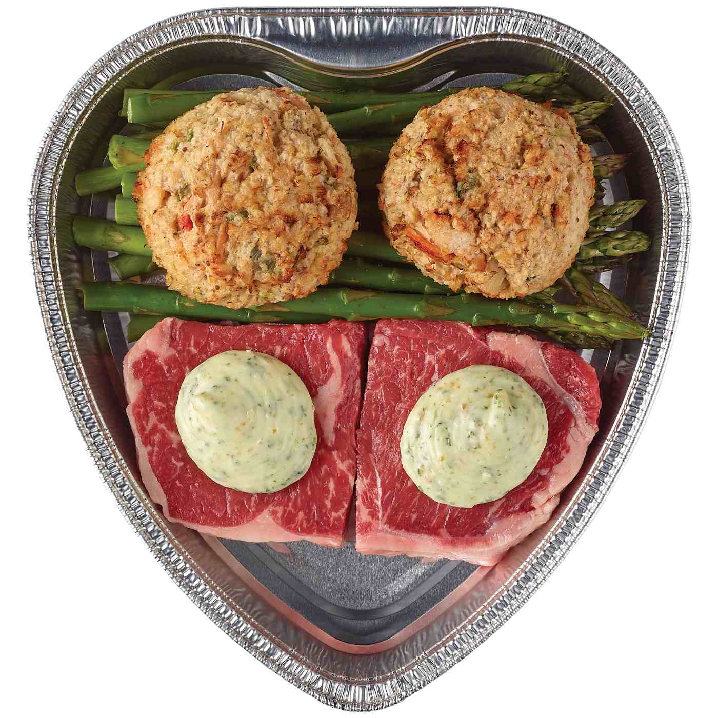 Meal Simple by HEB New York Strip Steaks, Spicy Crab Cakes