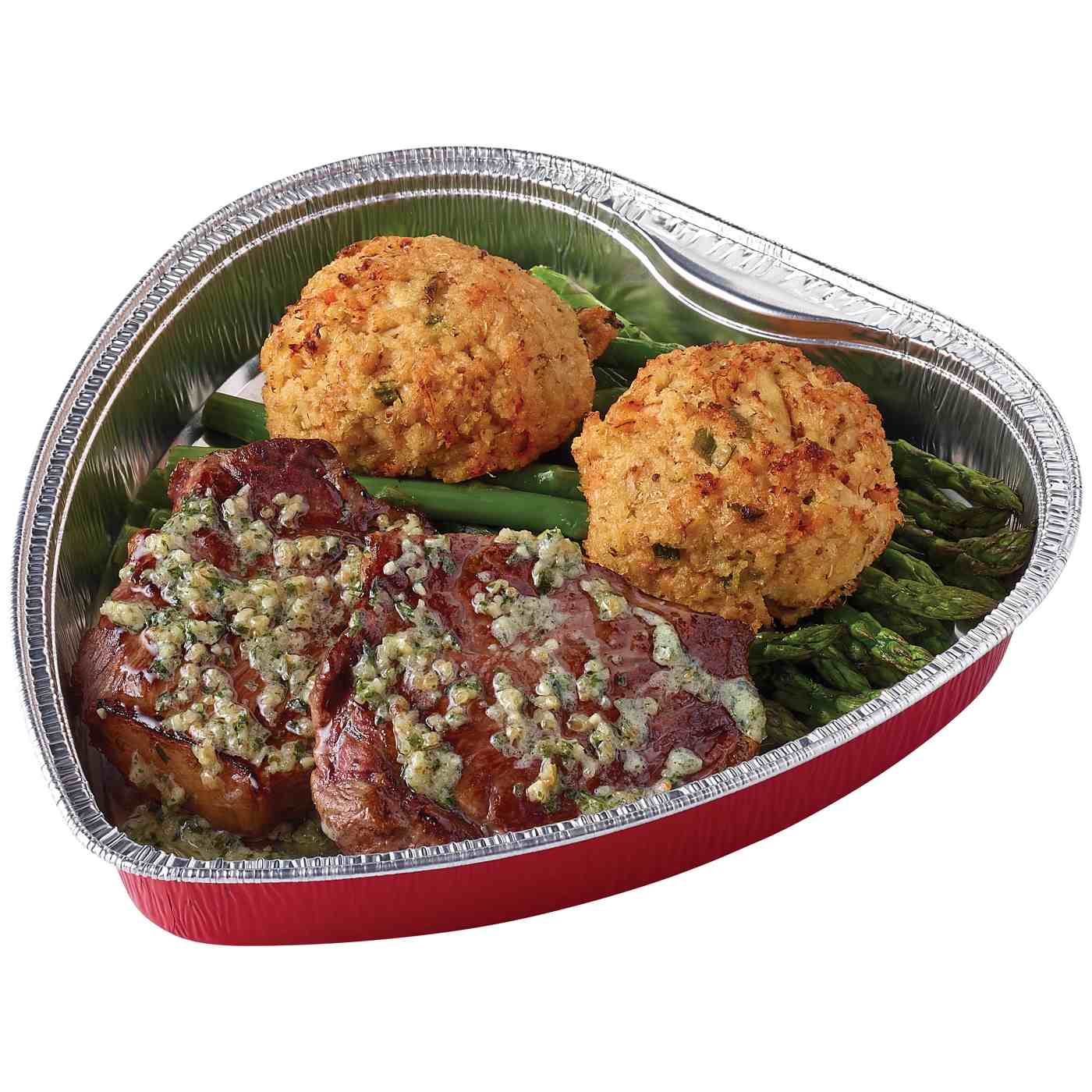 Meal Simple by HEB New York Strip Steaks, Spicy Crab Cakes