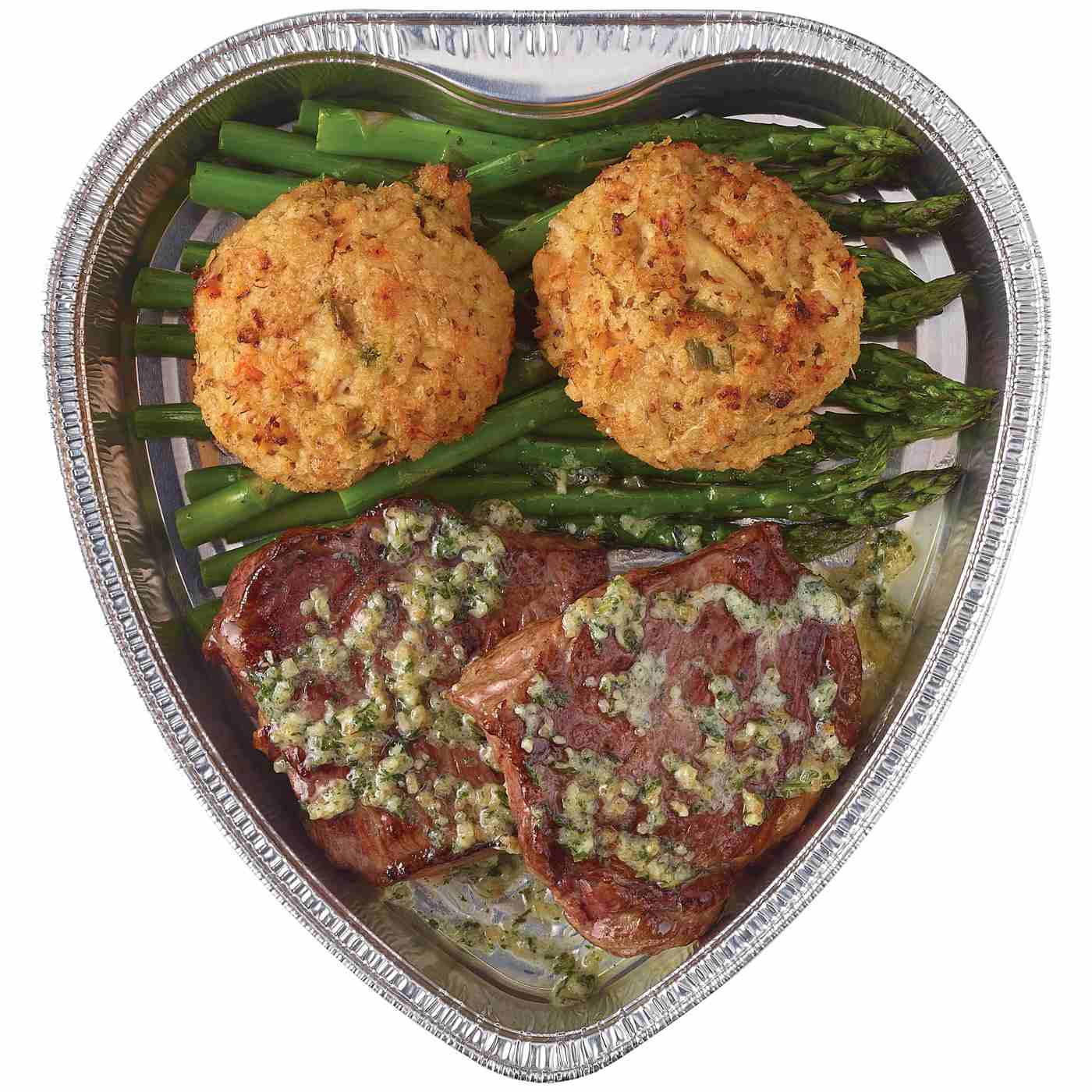Meal Simple by HEB New York Strip Steaks, Spicy Crab Cakes