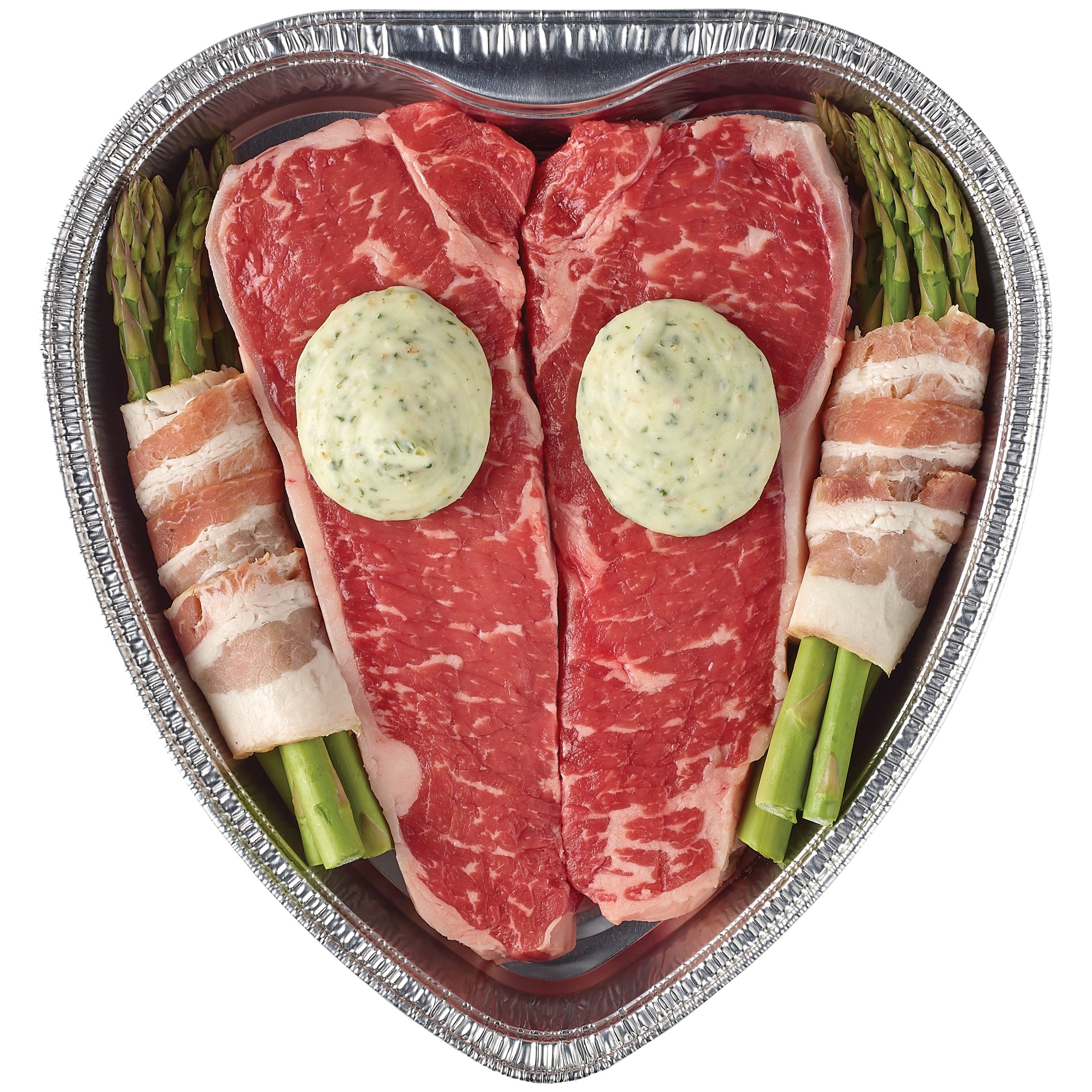 Meal Simple by HEB New York Strip Steaks & BaconWrapped Asparagus