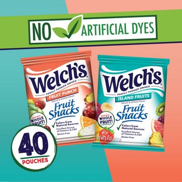 Welch's Fruit Punch Island Fruits Fruit Snacks, 40 ct
