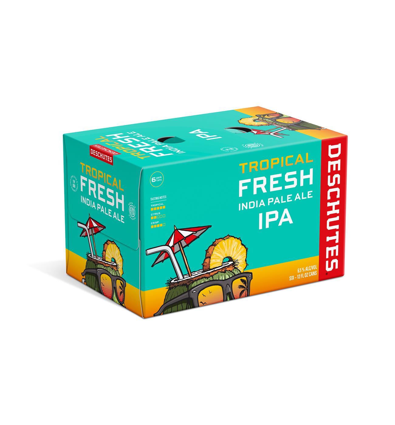Deschutes Tropical Fresh IPA Beer Cans 6 pk; image 2 of 5