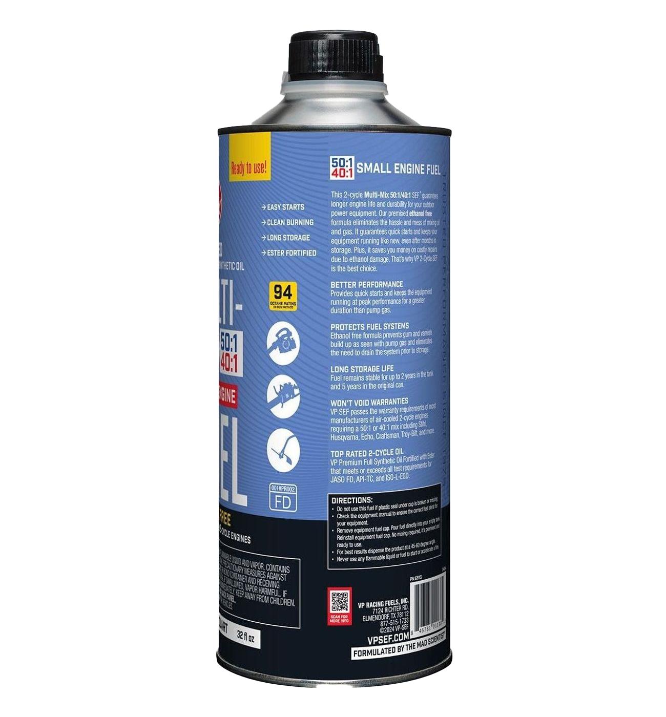 VP Pre-mixed Fuel 40:1/50:1 Small Engine Fuel; image 4 of 4