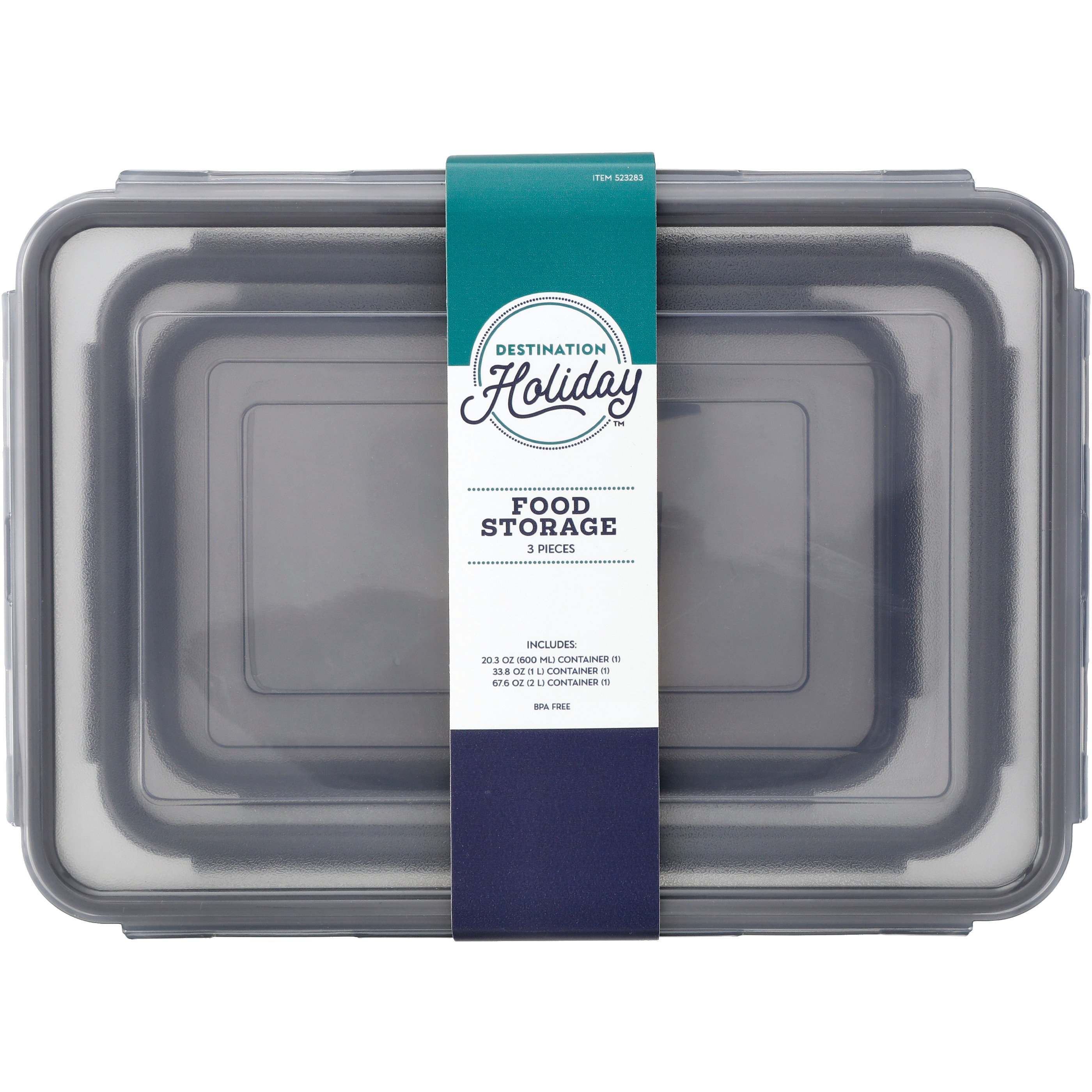 Edge Rectangle Nesting Storage Containers with Lids - Blue Jay - Shop Food  Storage at H-E-B