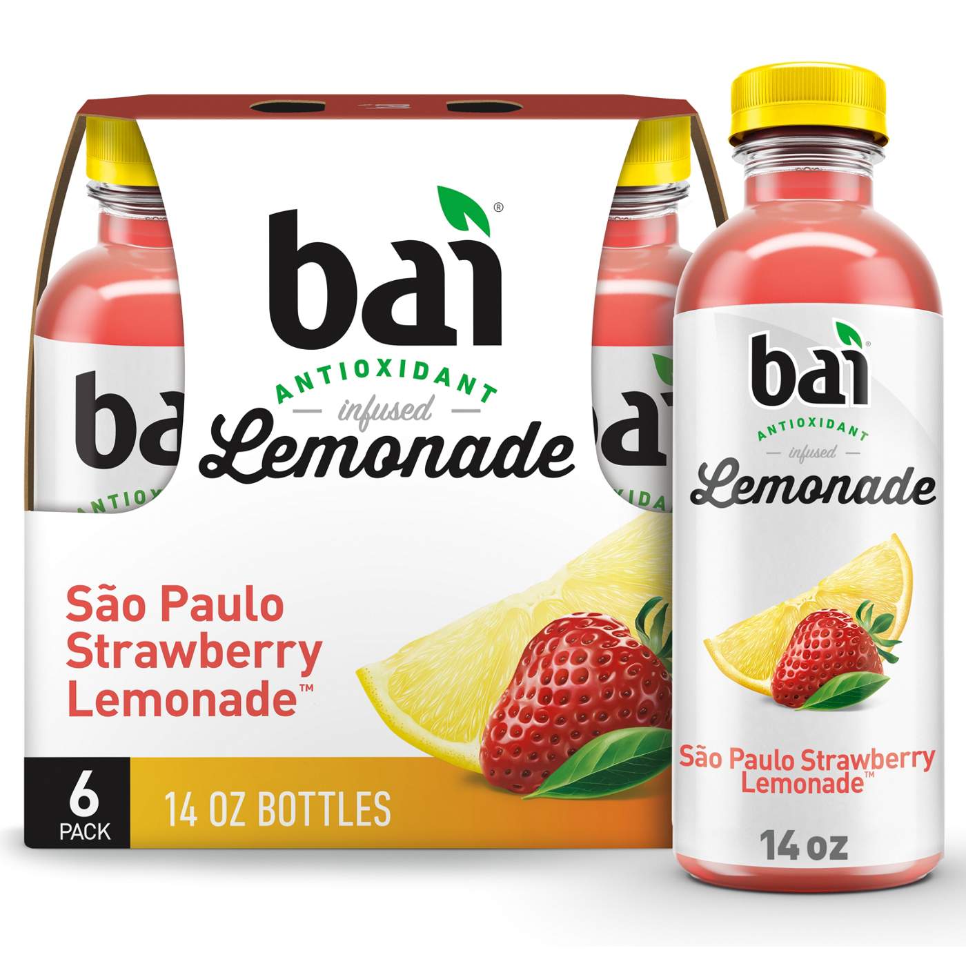 Bai Antioxidant Infusion Sao Paulo Strawberry Lemonade Beverage 14 oz Bottles; image 3 of 5