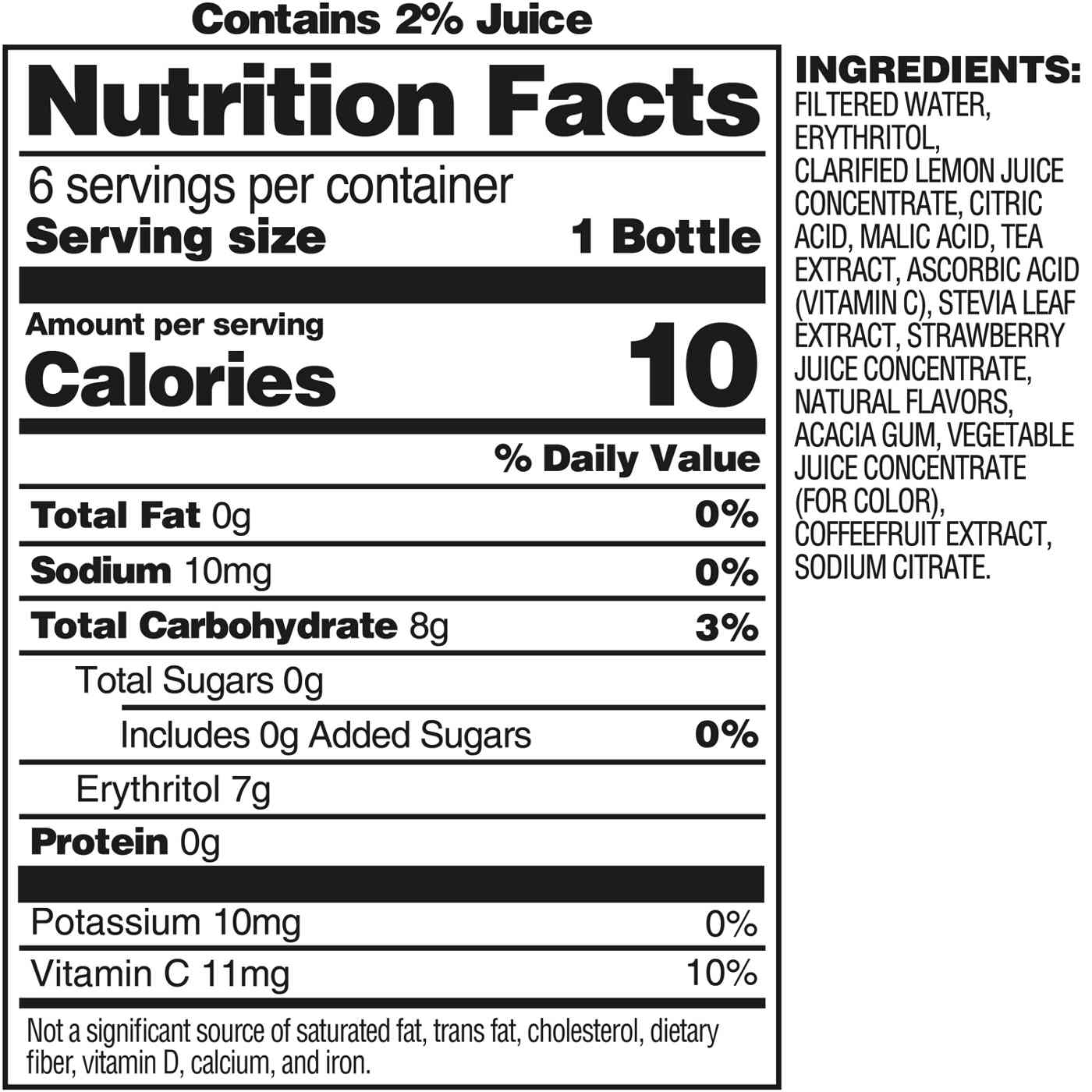 Bai Antioxidant Infusion Sao Paulo Strawberry Lemonade Beverage 14 oz Bottles; image 5 of 5