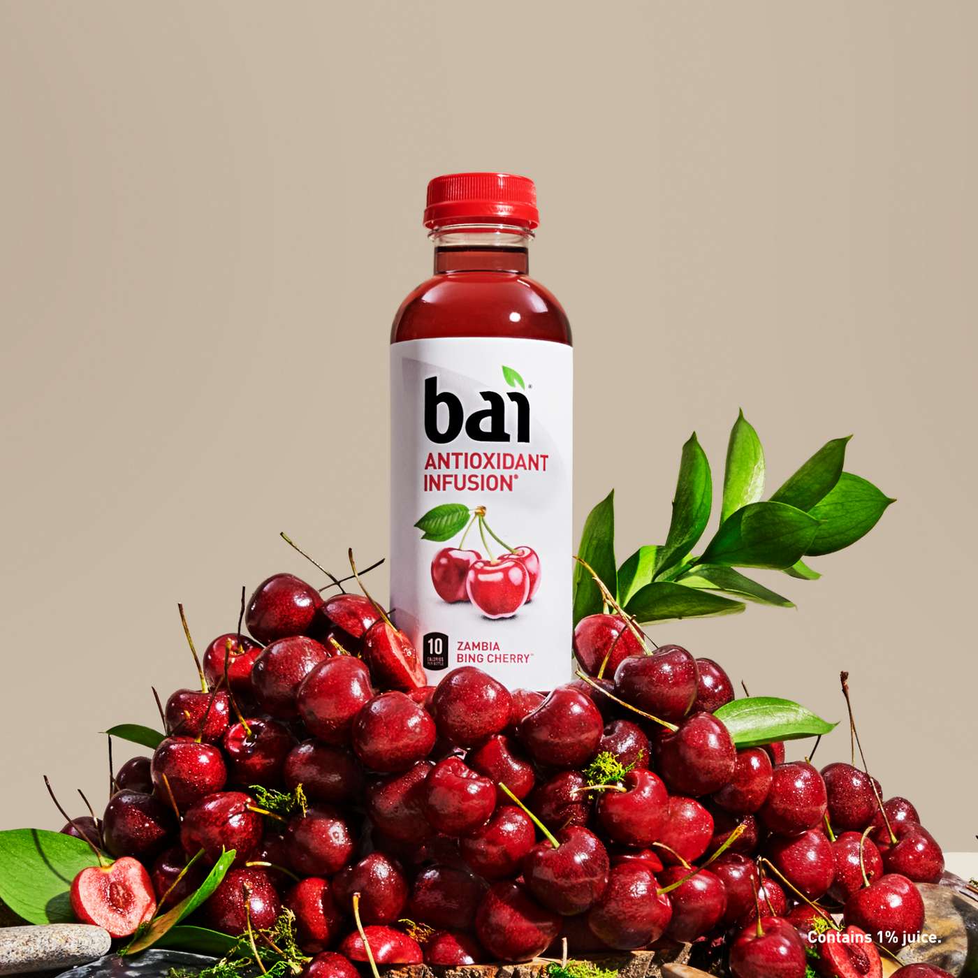 Bai Antioxidant Infusion Zambia Bing Cherry Beverage 14 oz Bottles