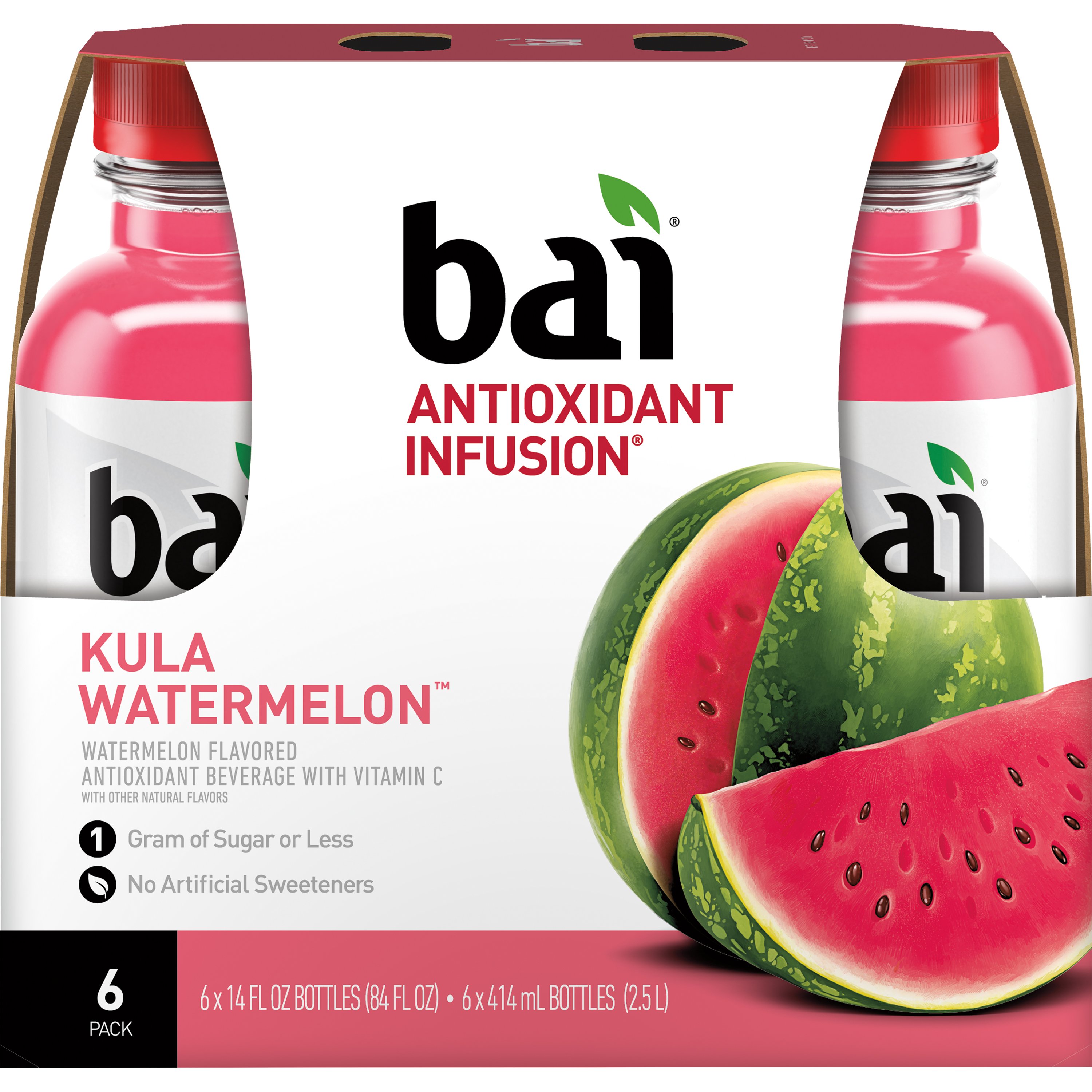 Bai Antioxidant Infusion Kula Watermelon Beverage 14 oz Bottles Shop