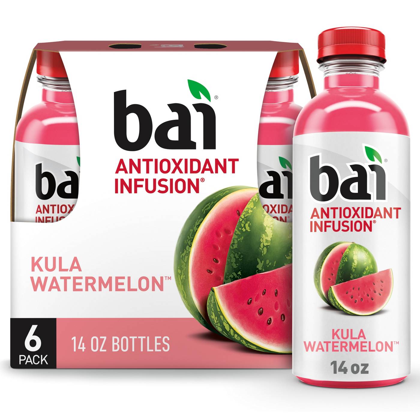 Bai Antioxidant Infusion Kula Watermelon Beverage 14 oz Bottles Shop