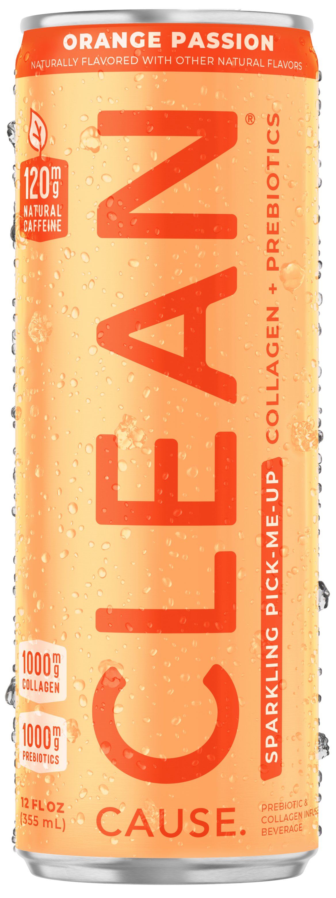CLEAN Cause Orange Passion Collagen Energy Drink, 12 oz | Central ...