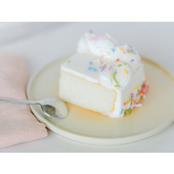 Baker Maid White Buttercream Sprinkle Birthday Cake, 1/4 Sheet