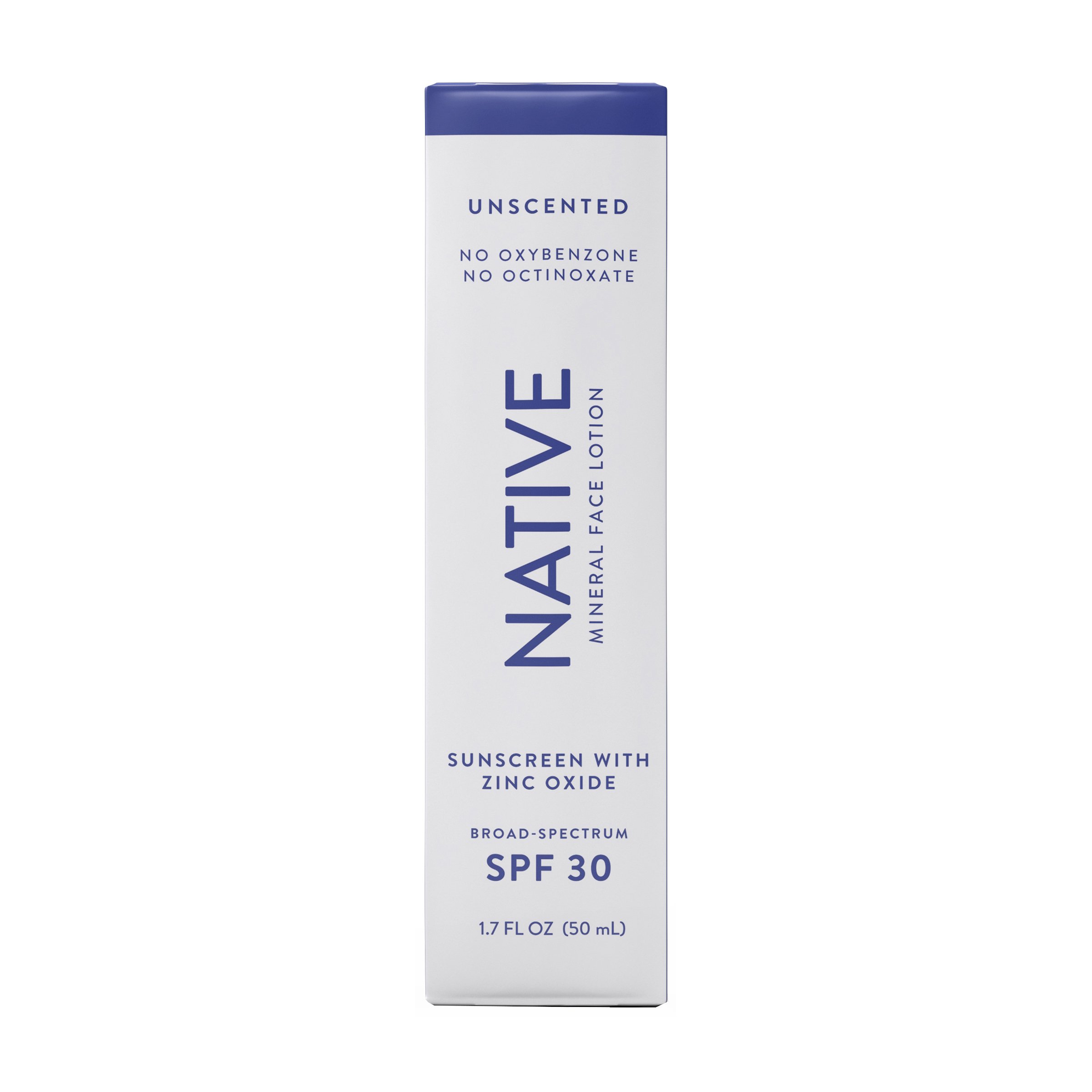 Native SPF 30 Mineral Face Lotion Unscented Shop Sunscreen & Self