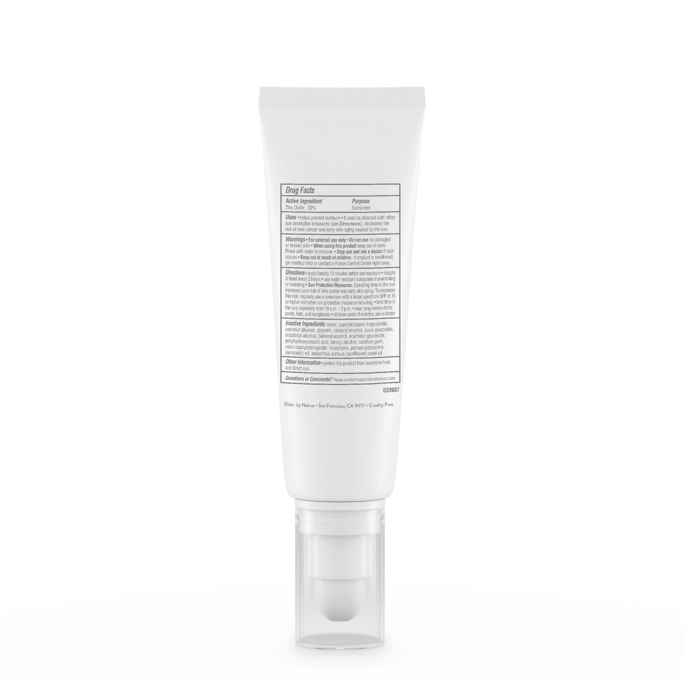 Native SPF 30 Mineral Face Lotion - Unscented; image 2 of 2