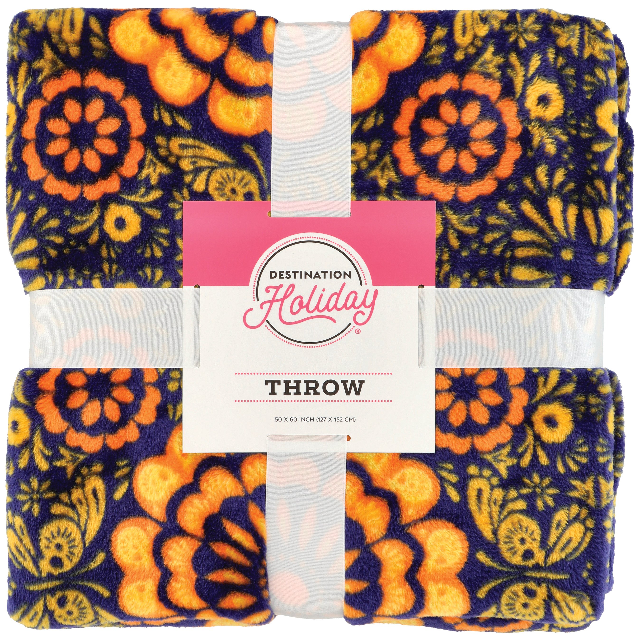 Destination Holiday Plush Throw Blanket Purple Shop Seasonal Decor at HEB