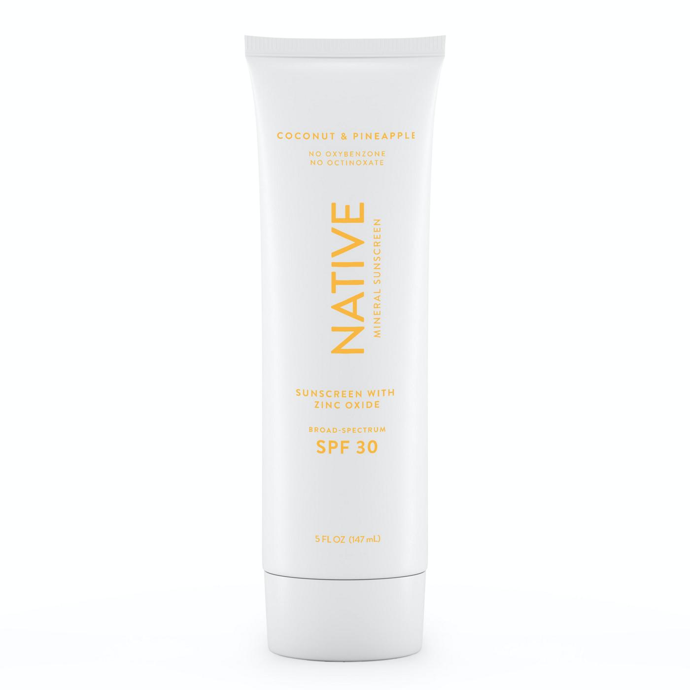 Native  SPF 30 Mineral Sunscreen - Coconut & Pineapple; image 1 of 2