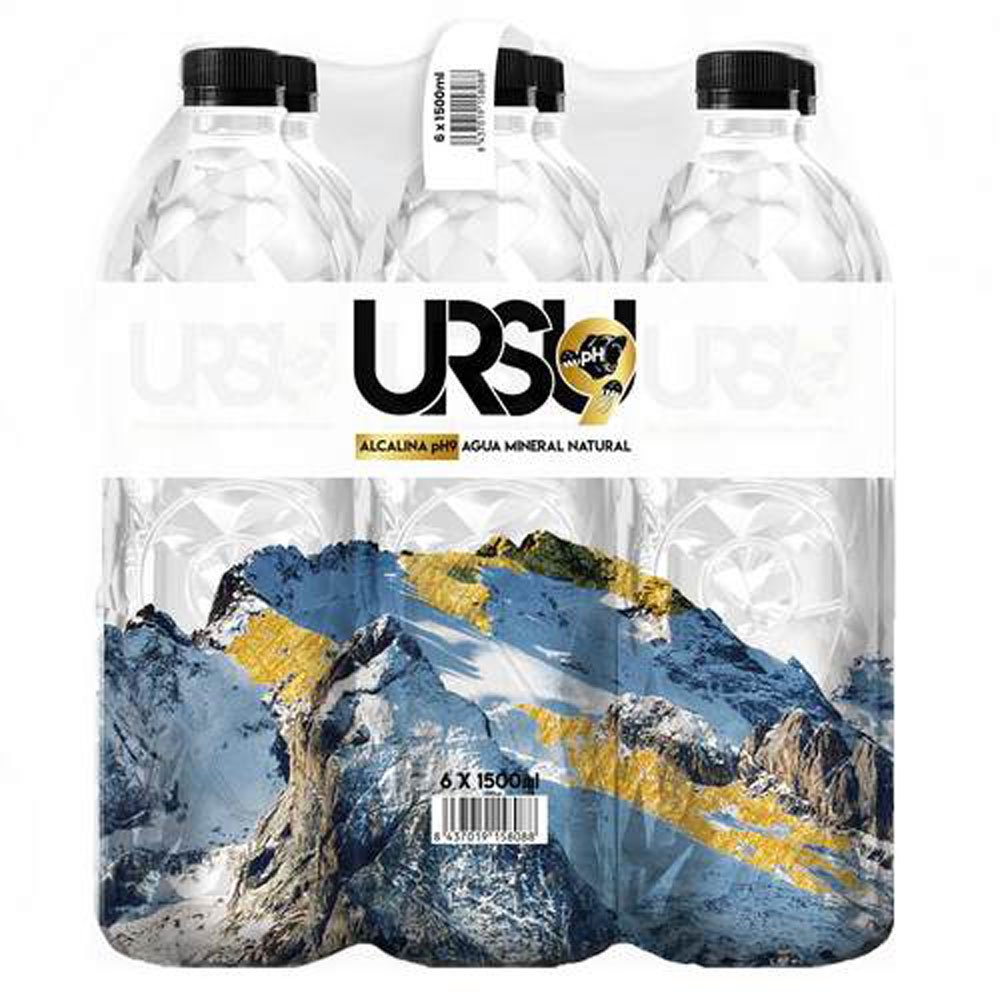 Ursu9 Alkaline PH9 Natural Mineral Water 6 Pack, 1500 mL | Central ...