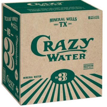 Crazy Water #3 Mineral Water 6 pk Bottles, 1 L