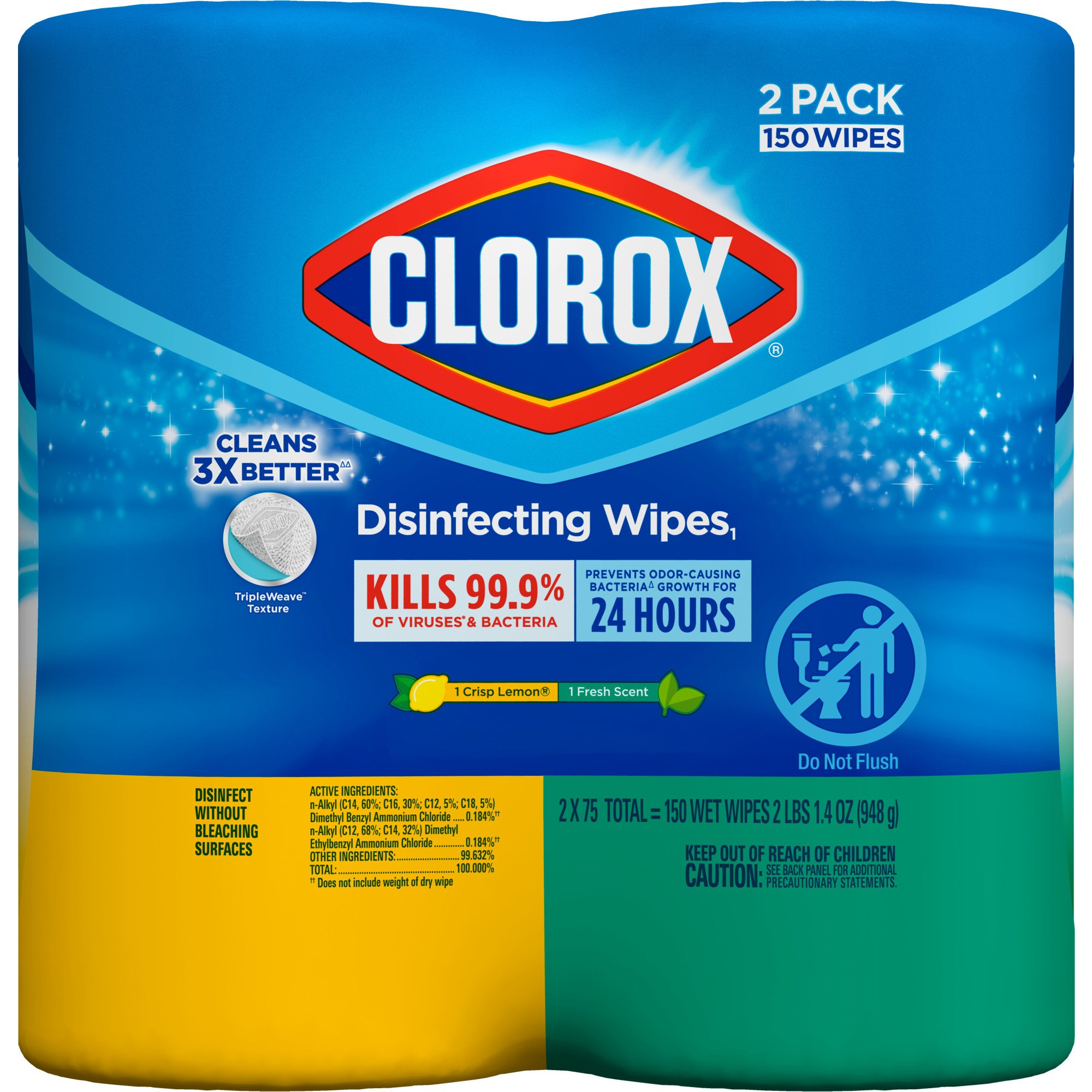 Clorox Disinfecting Bleach Free Cleaning Wipes Value 2 Pack - Shop All ...