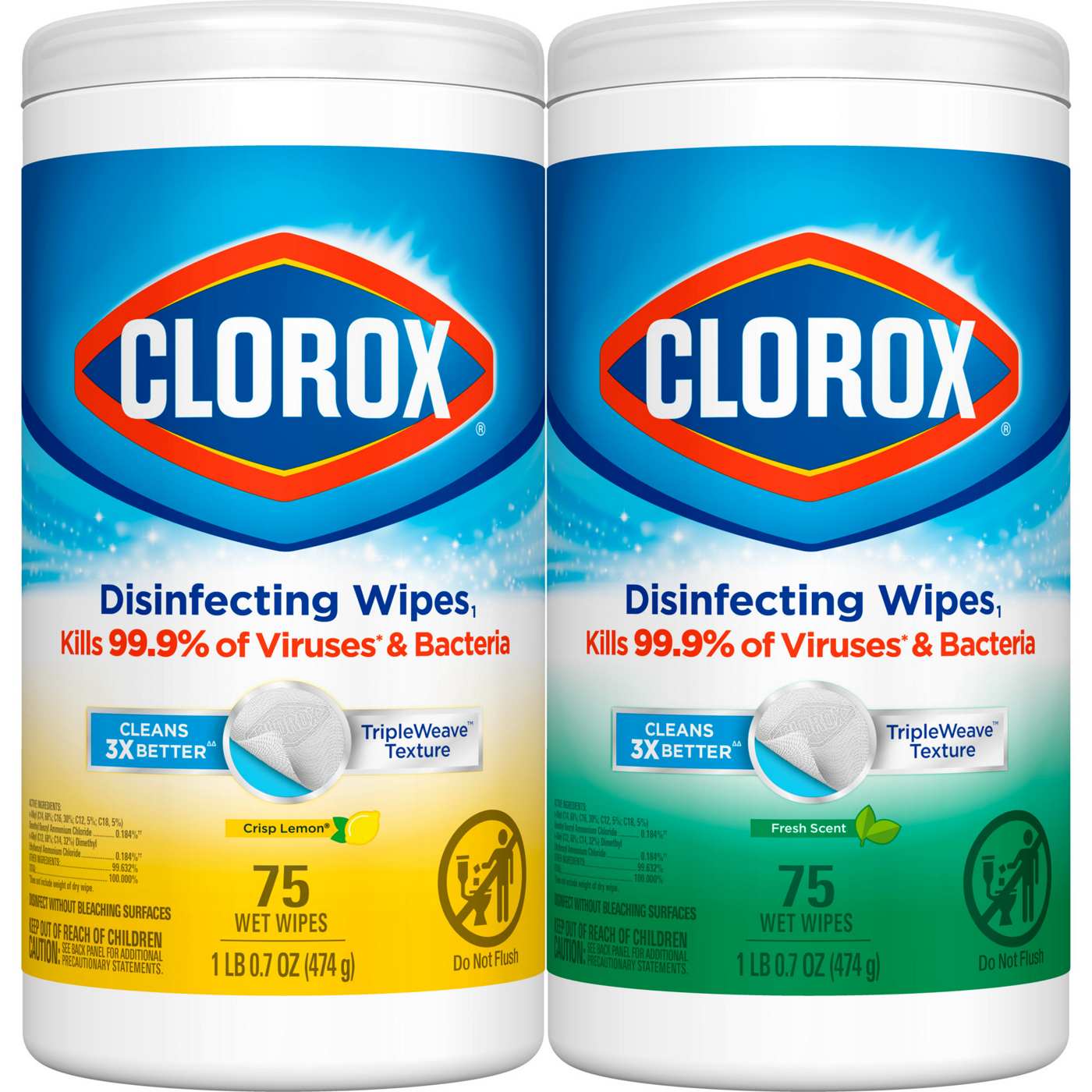 Clorox Disinfecting Bleach Free Cleaning Wipes Value 2 Pack; image 4 of 9