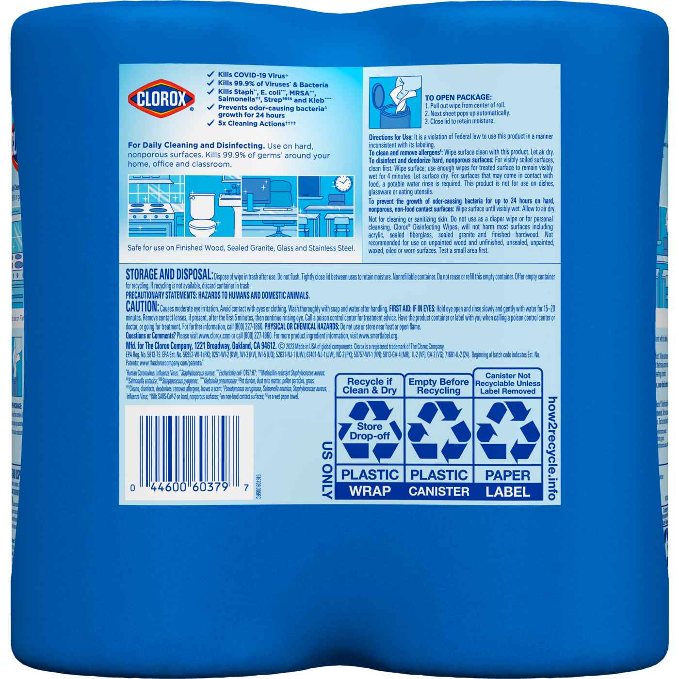 Clorox Disinfecting Bleach Free Cleaning Wipes Value 2 Pack; image 4 of 4