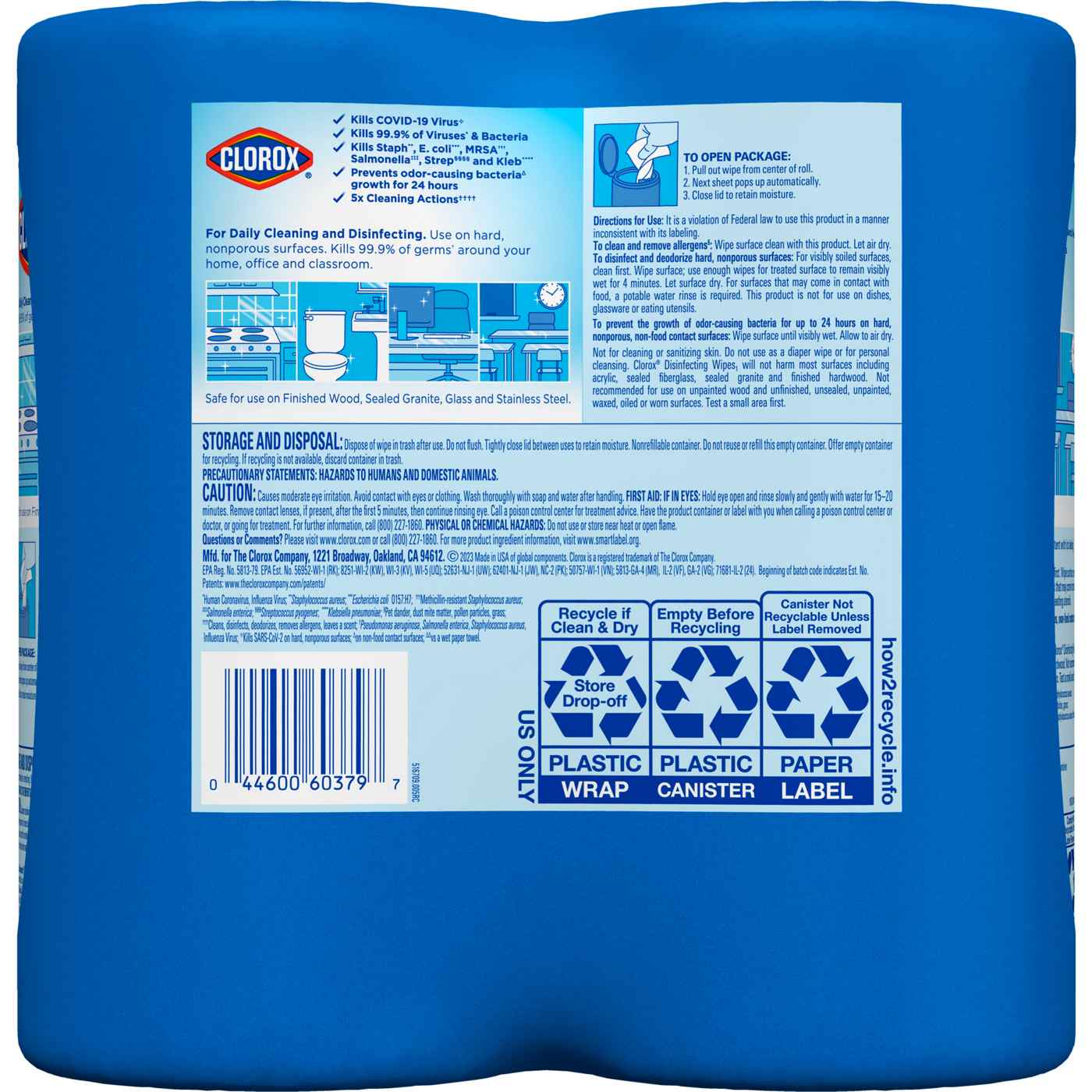 Clorox Disinfecting Bleach Free Cleaning Wipes Value 2 Pack; image 8 of 9