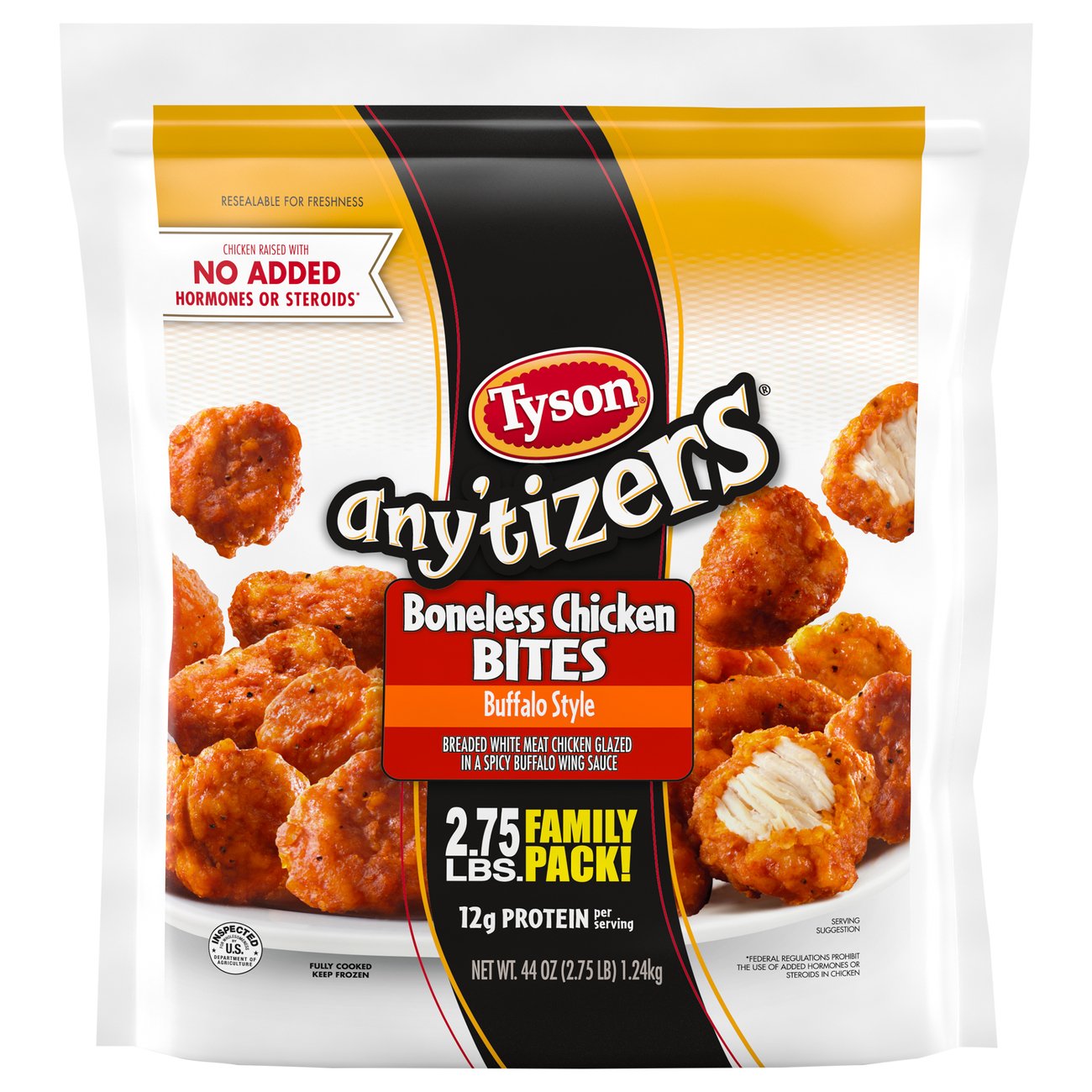 Tyson Any'tizers Frozen Buffalo Style Boneless Chicken Bites Family ...