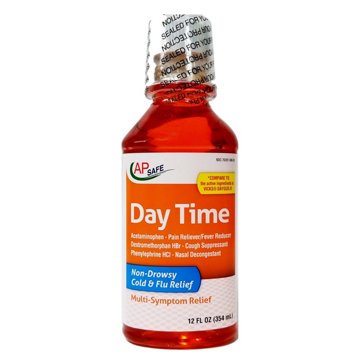 AP Safe Day Time Cold & Flu Relief Liquid, 12 oz