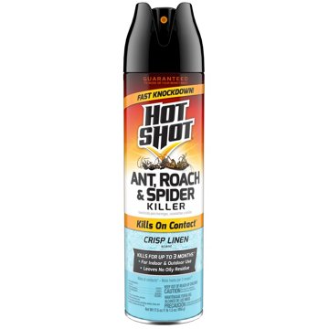 Hot Shot Ant, Roach & Spider Killer Spray - Crisp Linen, 17.5 oz