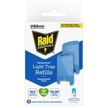 Raid Essentials Flying Insect Light Trap Refill Cartridges, 2 pk
